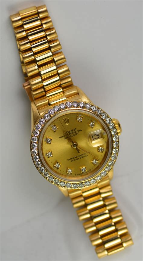 rolex lady datejust yellow gold.